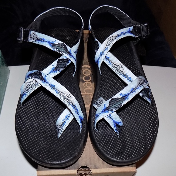 glacier black chacos